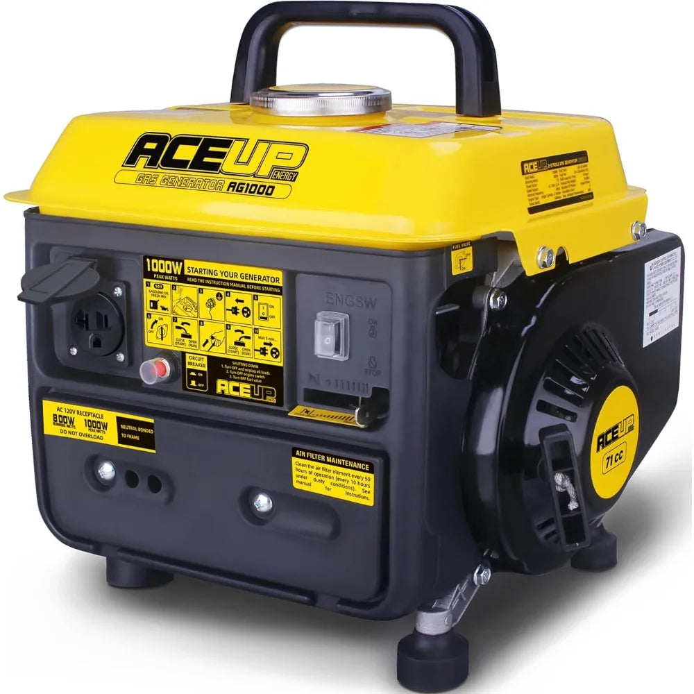 1,000W Gas-Powered portable generator.