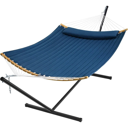 Curved-Bar Hammock with Stand, Heavy Duty Portable Carrying Bag